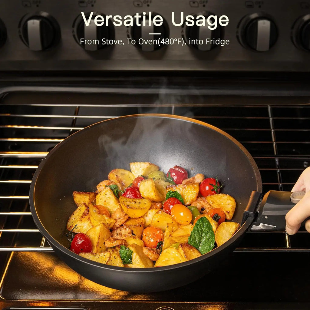 21PCS Black Ceramic Nonstick Cookware Set
