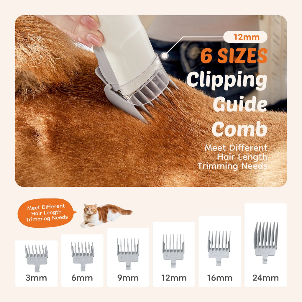 Professional Pet Grooming Vacuum Kit 3 Suction Modes and 5 Groomer Tools