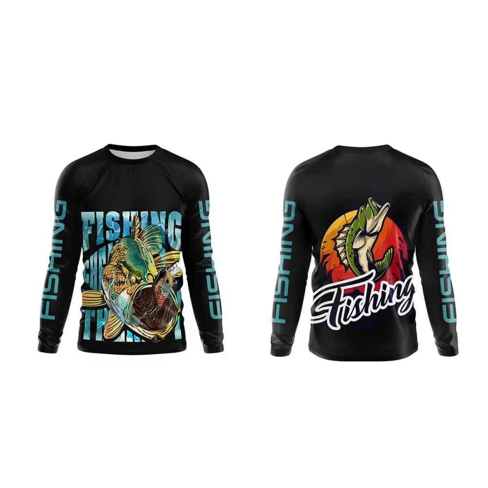 Mens Fishing Long Sleeve T-Shirt