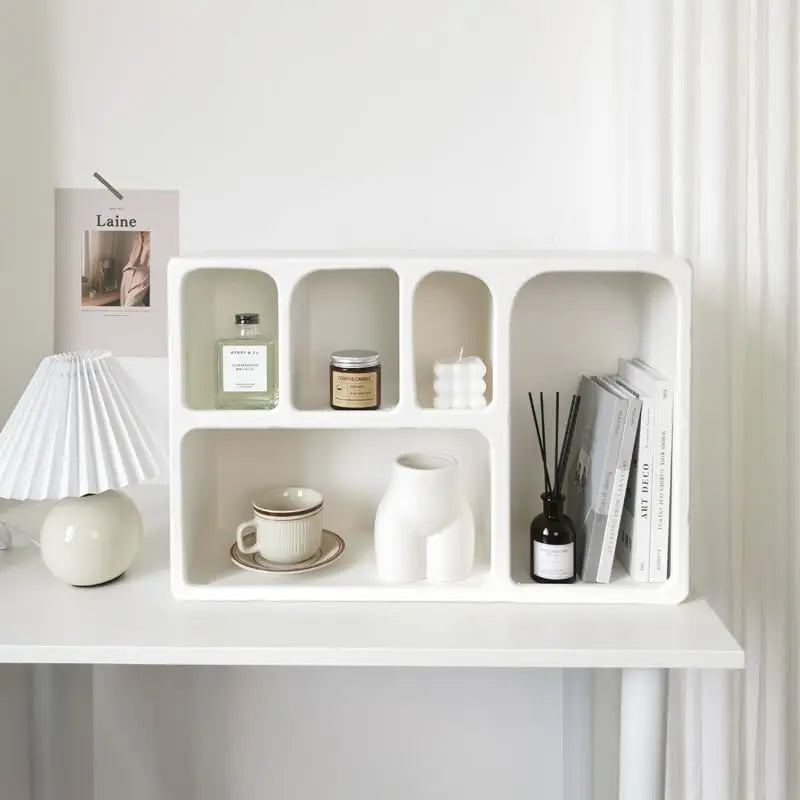 Floating Wall Shelf with 5 Compartments