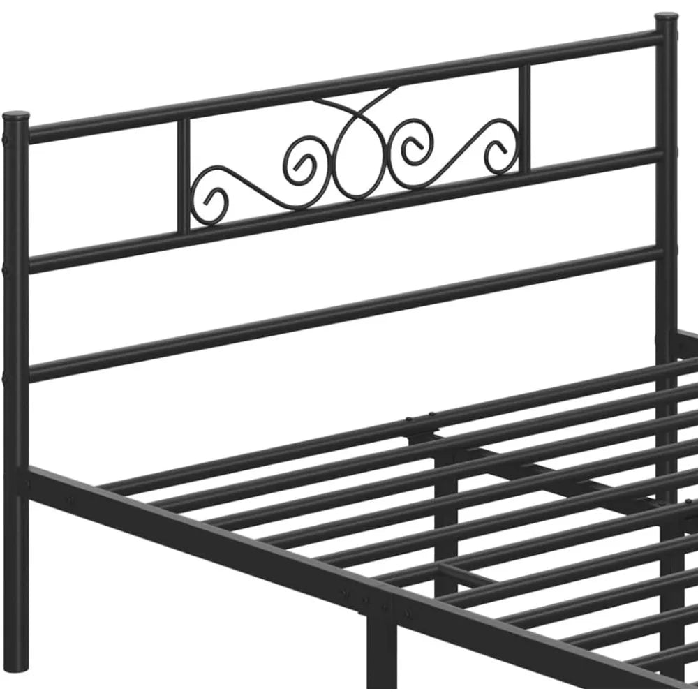 Queen Bed Frame with Metal Platform Bed with Headboard Footboard for Bedroom