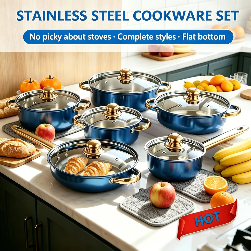 14-Piece Stainless Steel Cookware Set
