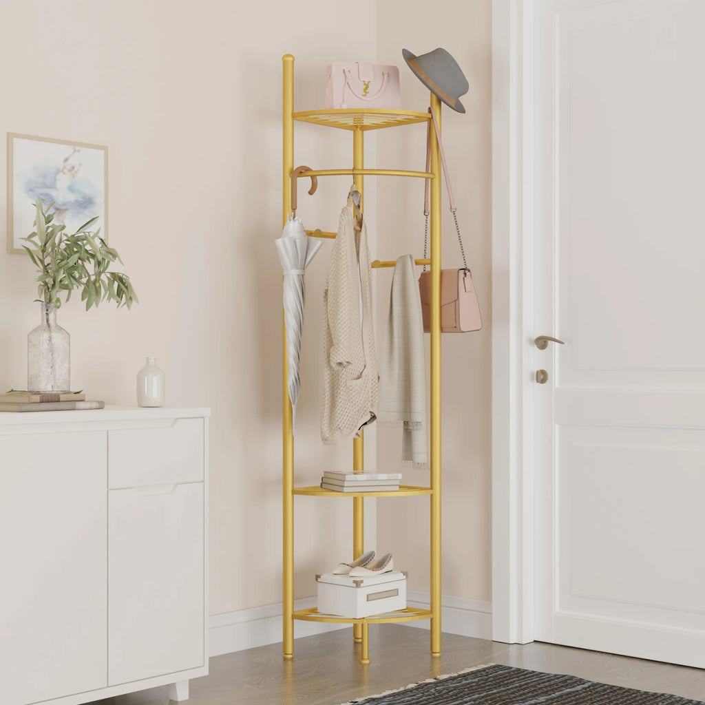 Coat Rack with Shelves