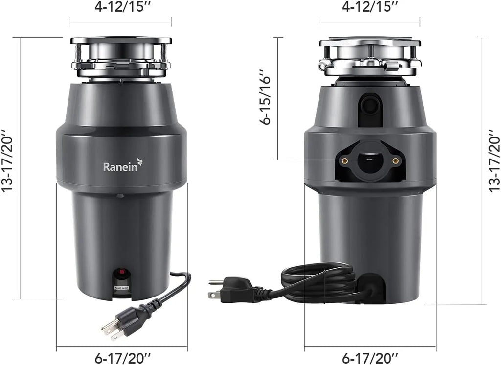 1/2 HP Garbage Disposal with Power Cord