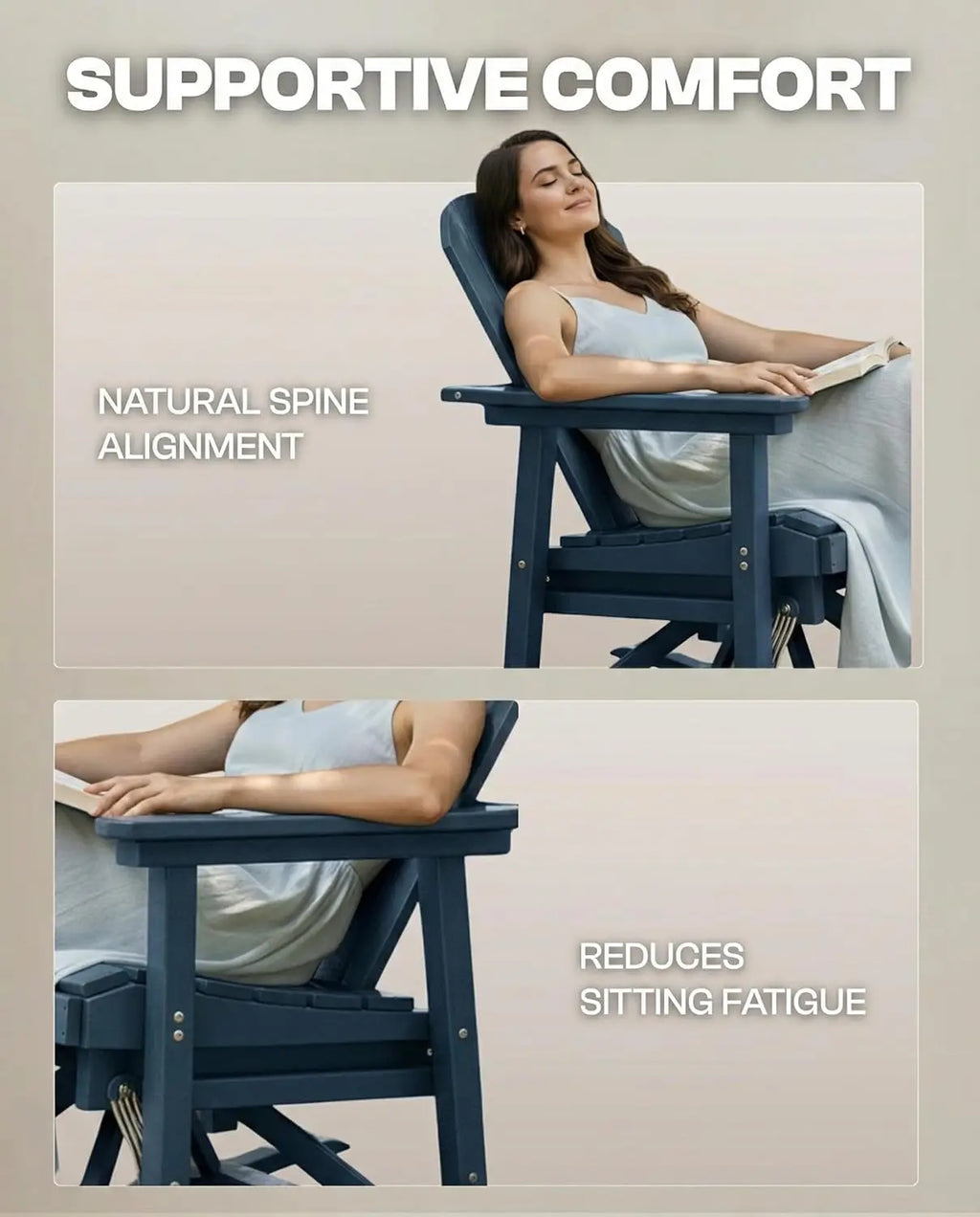 Outdoor wooden weather Resistant Rocking Chair