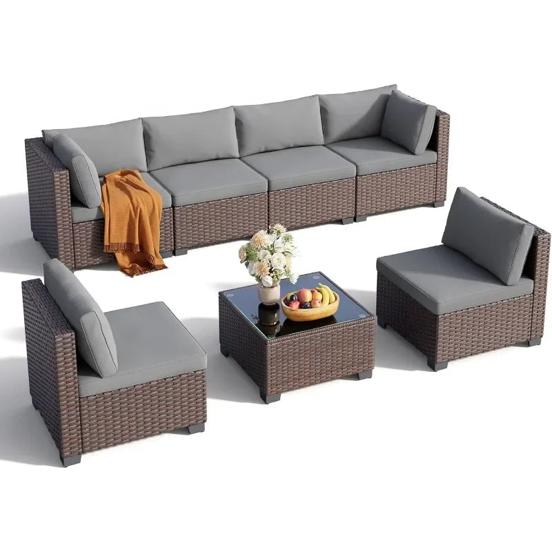 7 Pieces Outdoor Patio Furniture Set