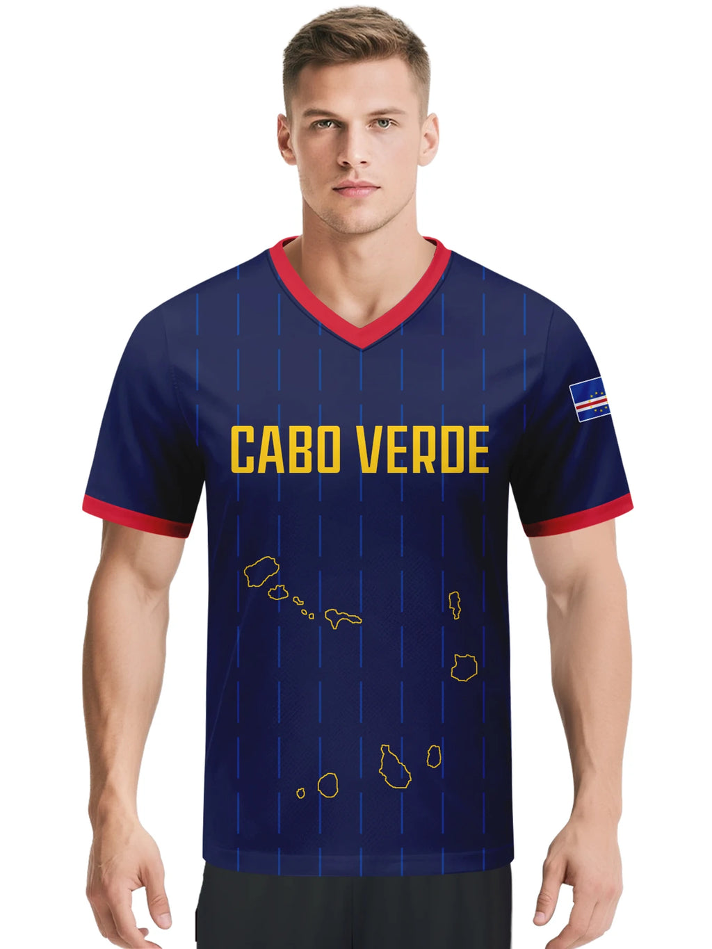 Personalized Soccer Jersey Name Number V-neck Shirt for Men Youth Women