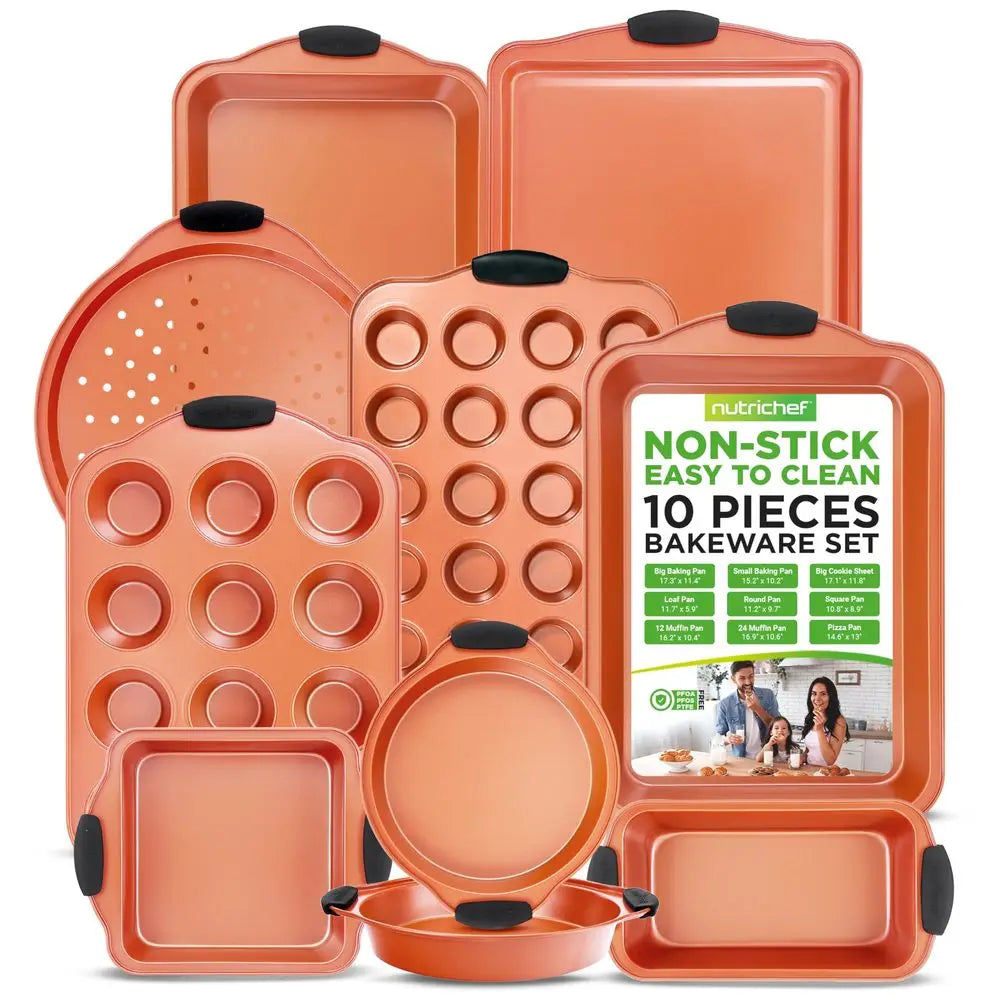 10Piece Nonstick Baking Pans Set Bakeware Set