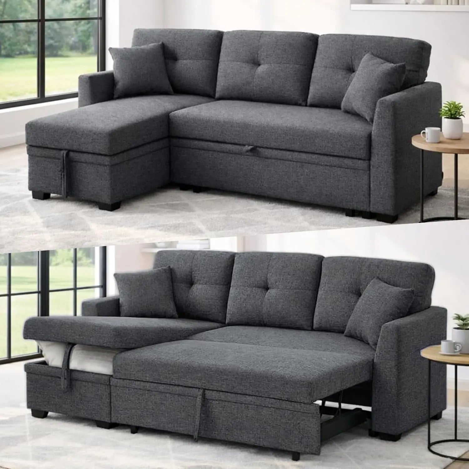 Convertible Sleeper Sofa Bed with Pull Out Couch