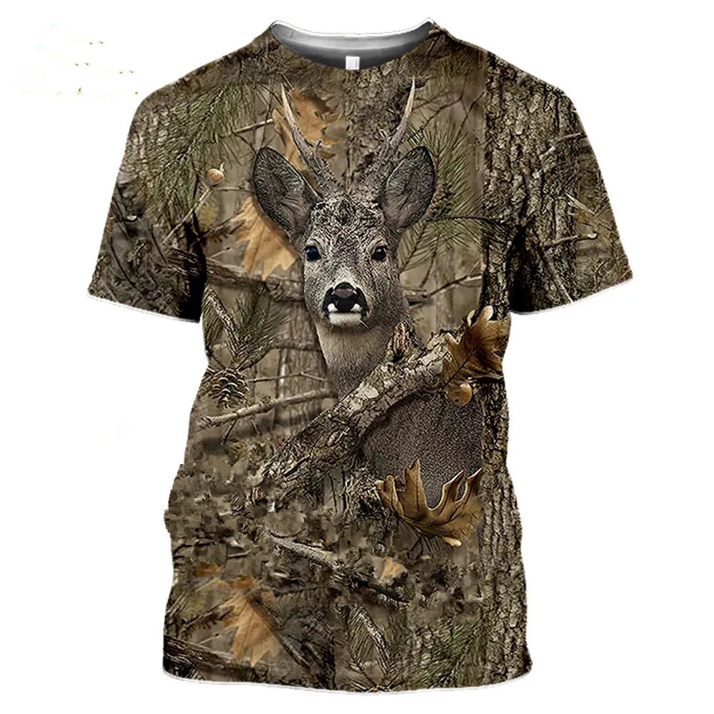 Camouflage hunting animals  T-shirt