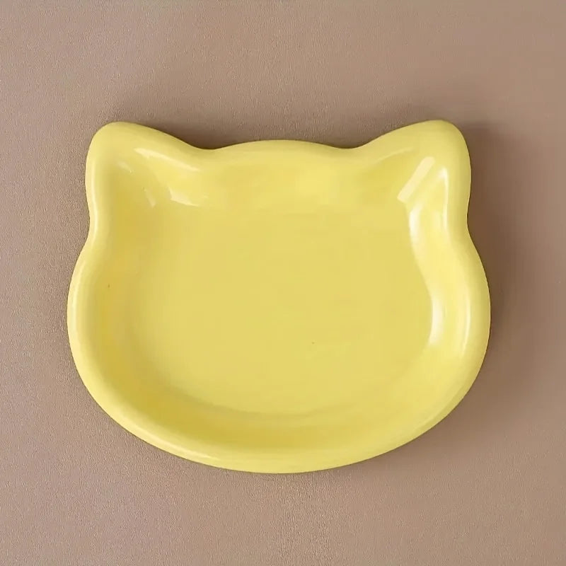 4-Color Pet Bowl Cat Food Dish Canned Snack Frozen Meal Plate