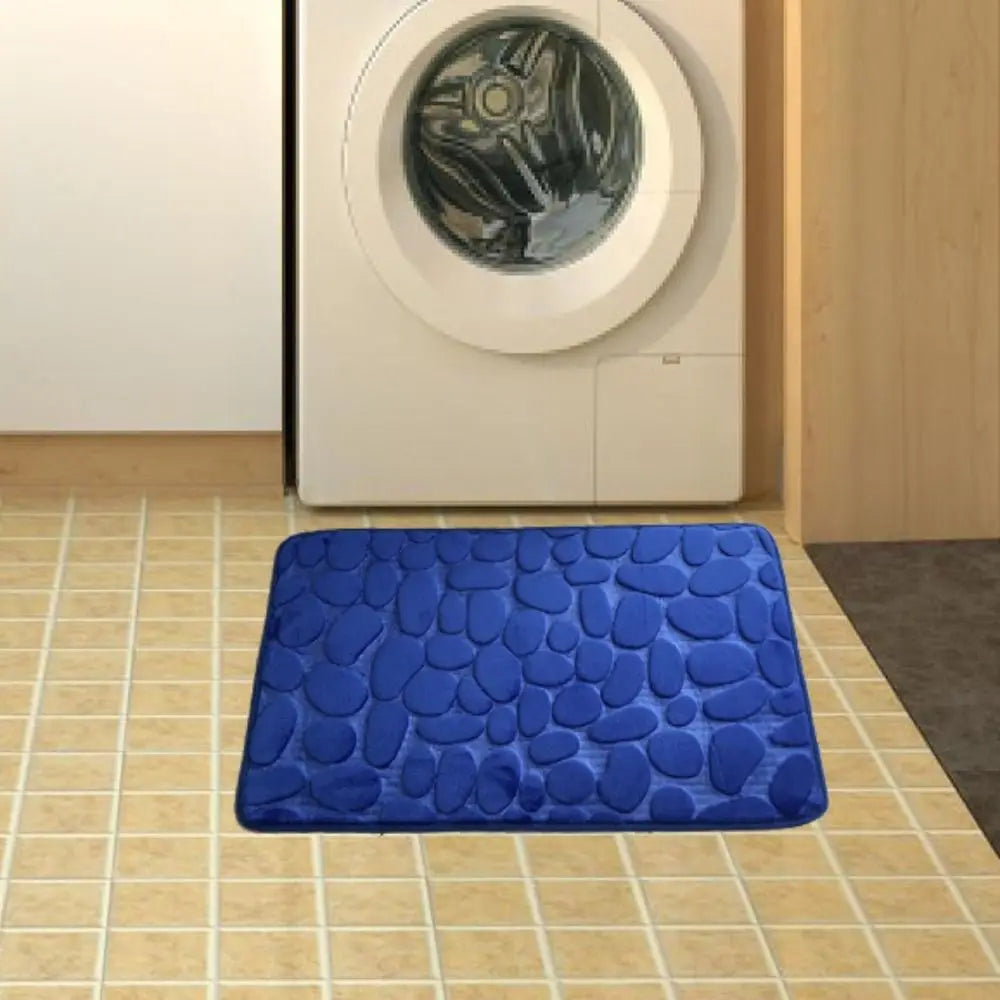 Cobblestone shower door mat