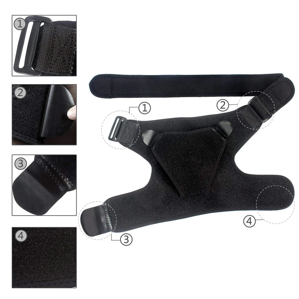 Shoulder Brace with Pressure Pad,Adjustable Shoulder Brace