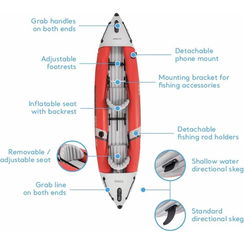 INTEX 68309EP Excursion Pro K2Inflatable Kayak Super Tough
