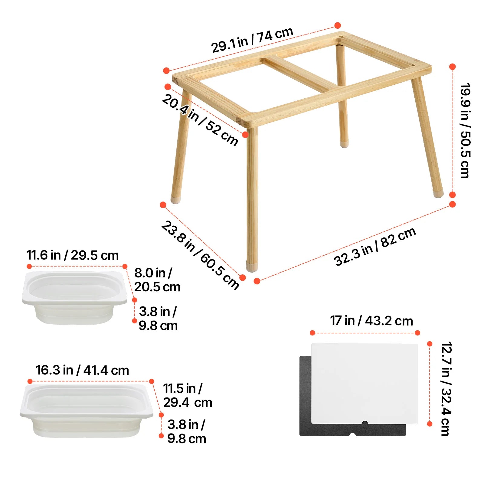 SucceBuy Sensory Table for Toddlers Kids Activity Table