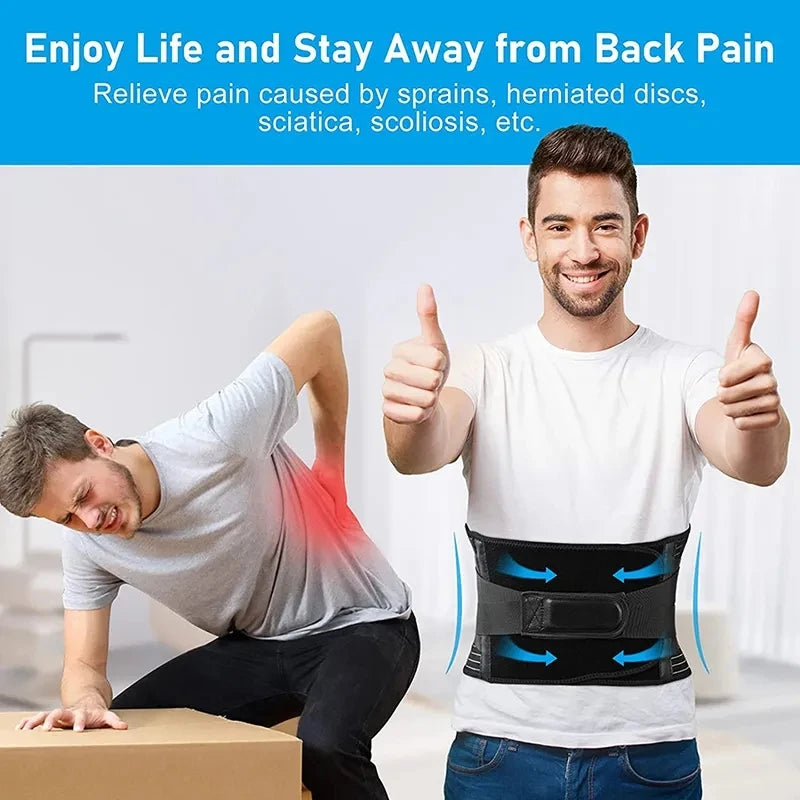 Adjustable Waist Support Brace Double Strap Orthopedic Lumbar Belt