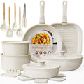 21PCS Black Ceramic Nonstick Cookware Set
