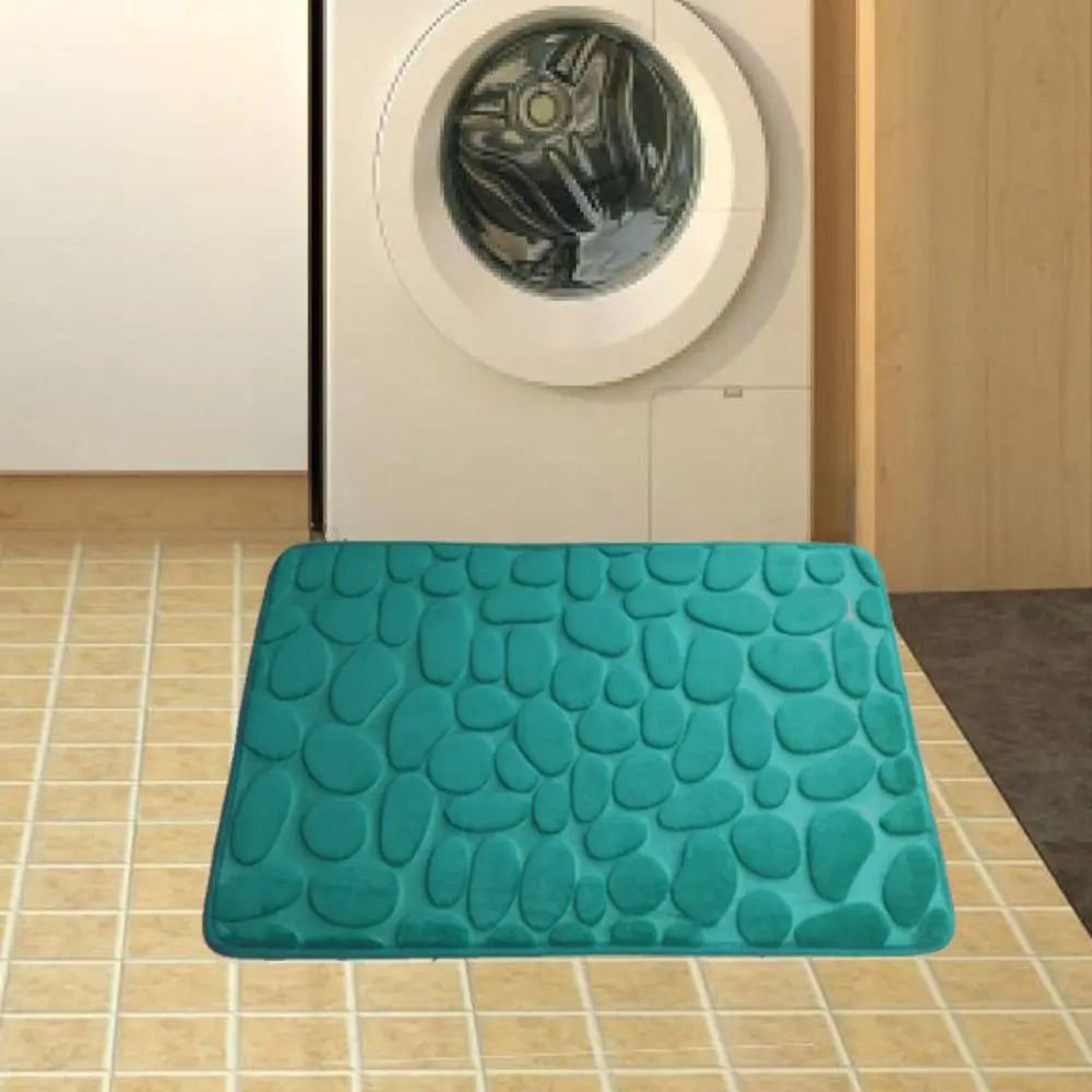 Cobblestone shower door mat