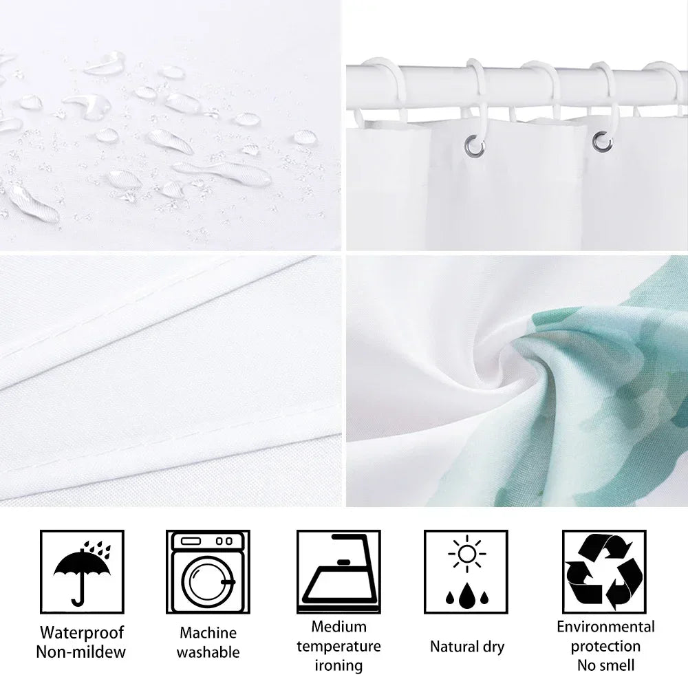 Fabric Washable Shower Curtain