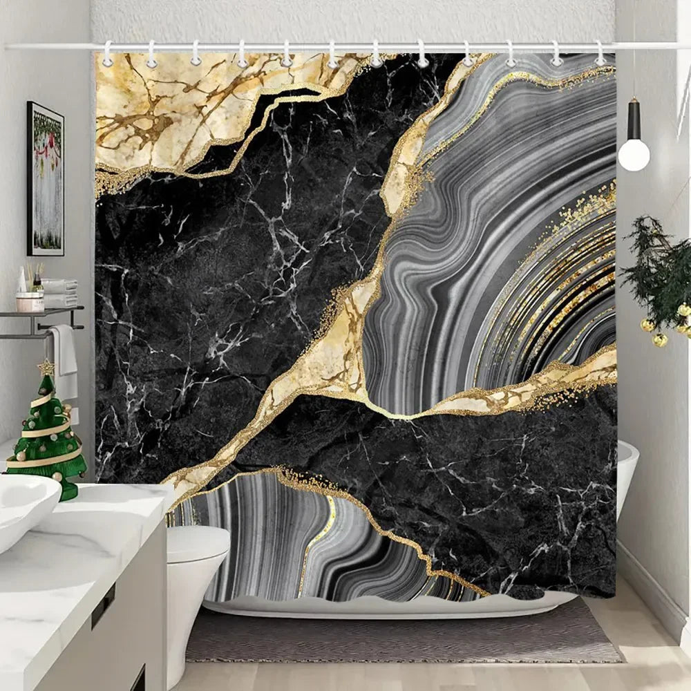 Fabric Washable Shower Curtain
