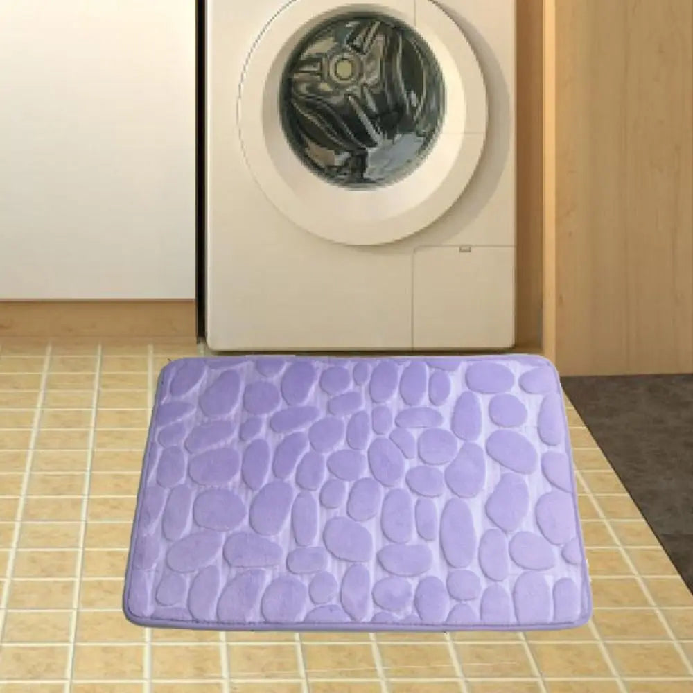 Cobblestone shower door mat
