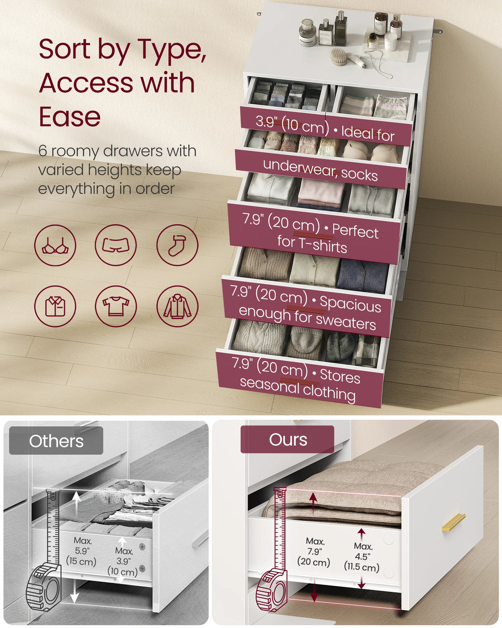 6 Drawers Dresser