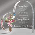 Heart-Shaped Bible Verse Acrylic Decor