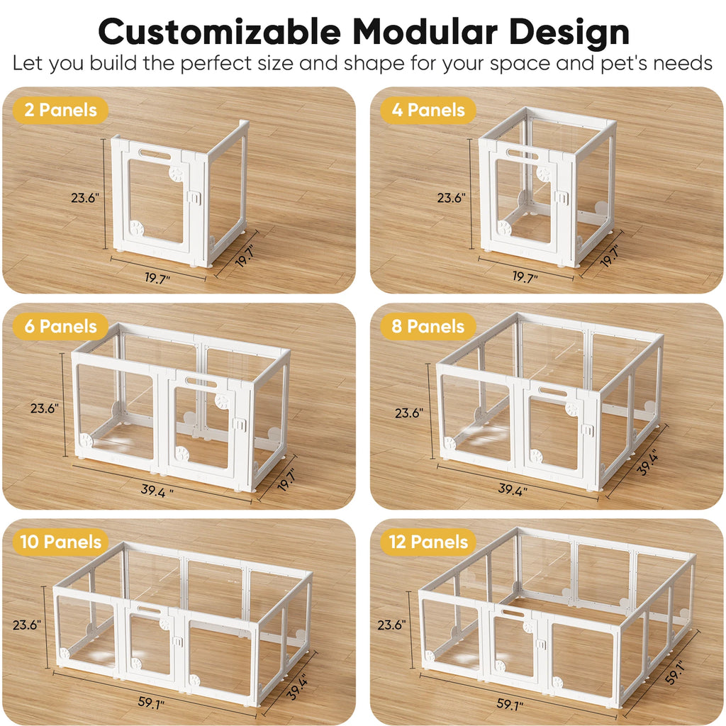 Clear Dog Play Pen