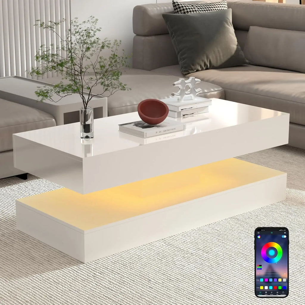 Modern  Coffee Table with LED lights