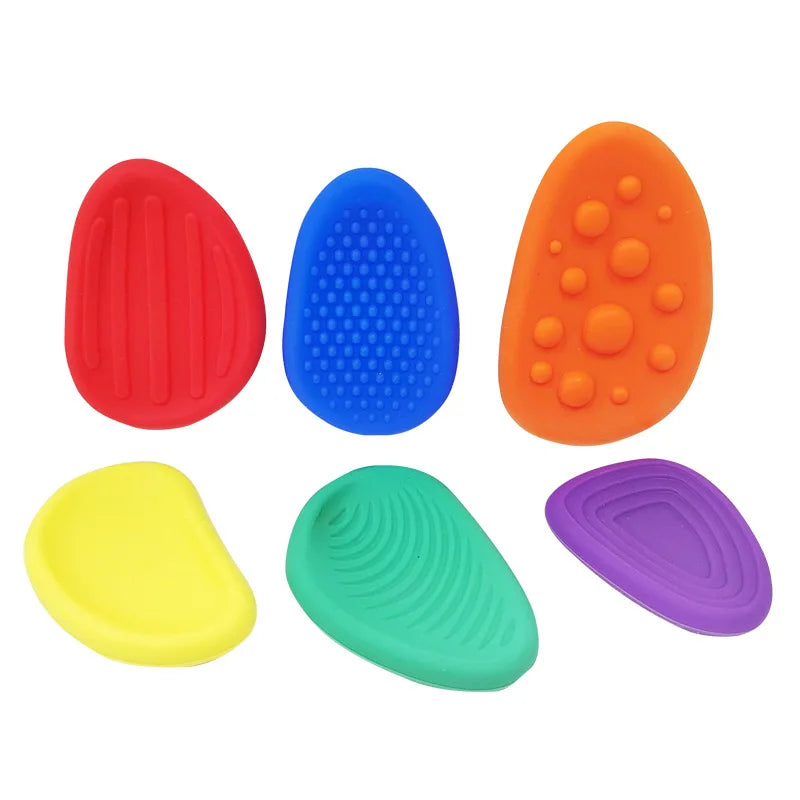 6PCS Sensory Texture Worry Stones