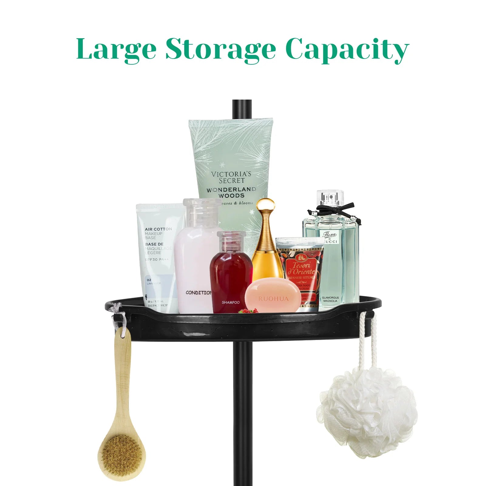 4-Tier Adjustable Corner Shelves Bathroom Storage Organizer
