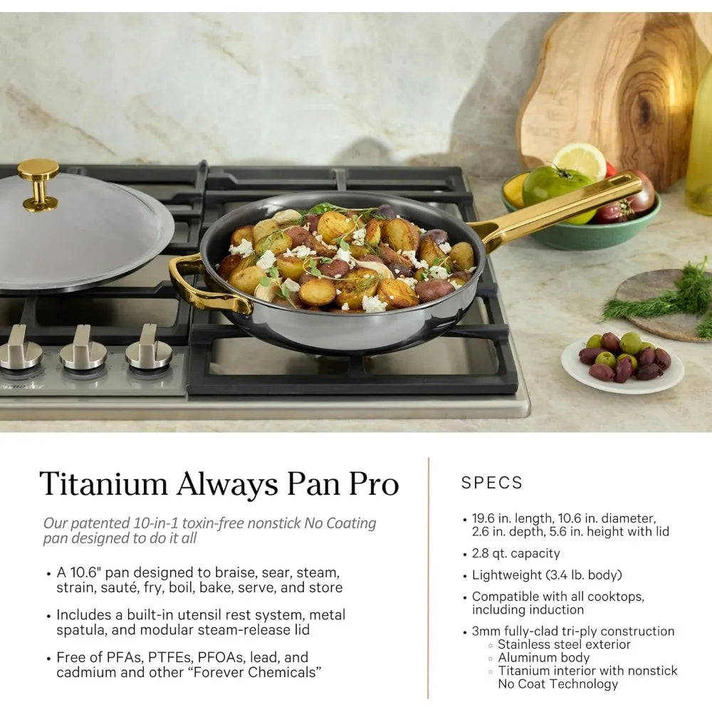 titanium pro cookware set (4-piece) – always pan & perfect pot