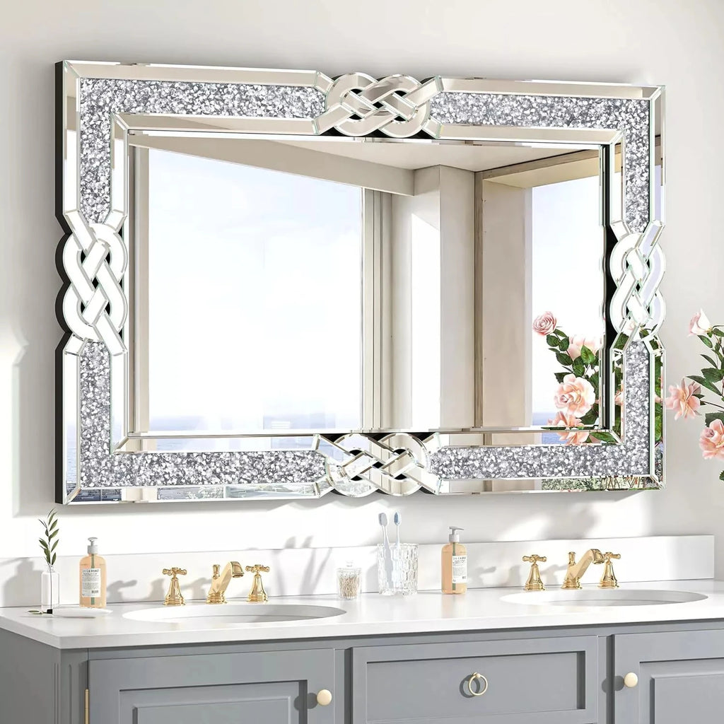 Rectangular Crushed Diamond Wall Mirror