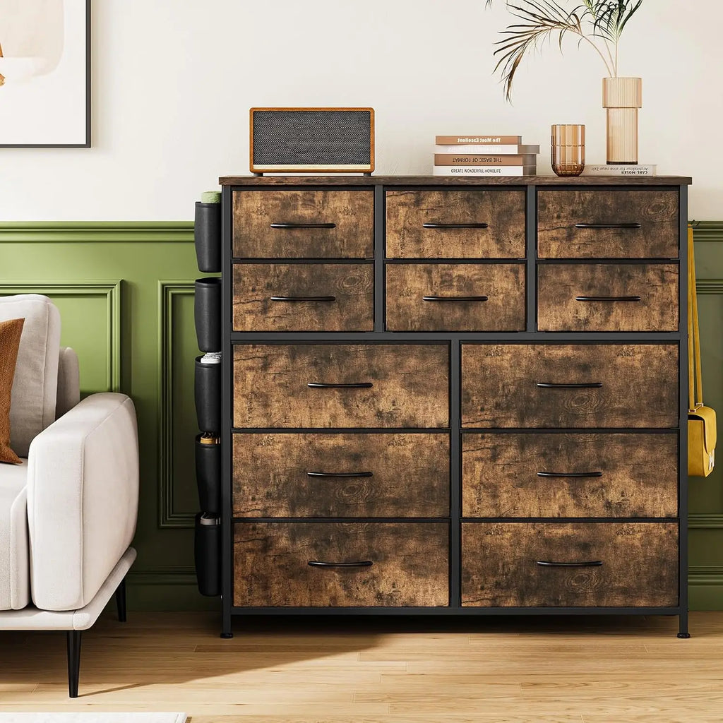 Tall Fabric Dresser for Bedroom & Living Room