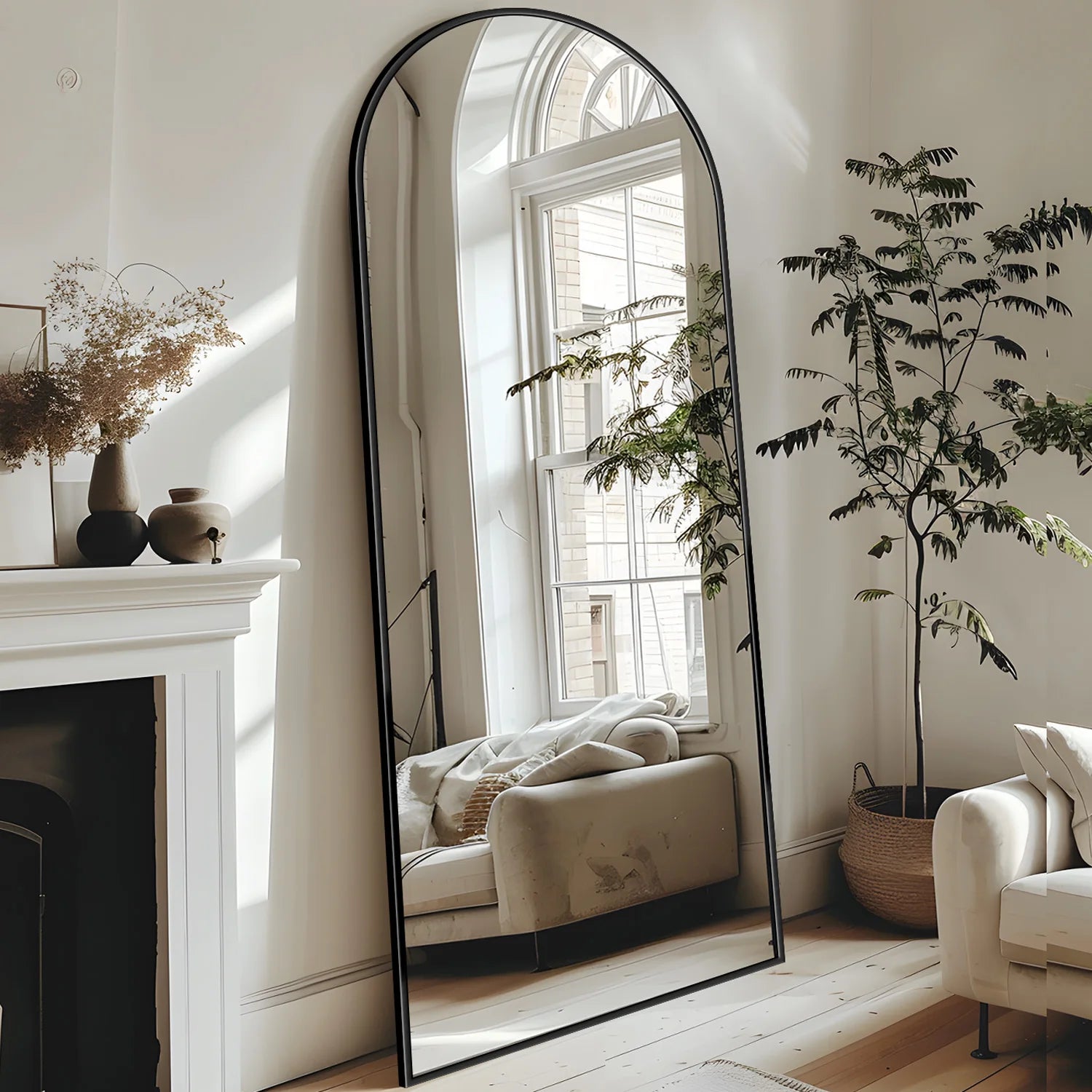 Rectangular Full Body Mirror with Stand