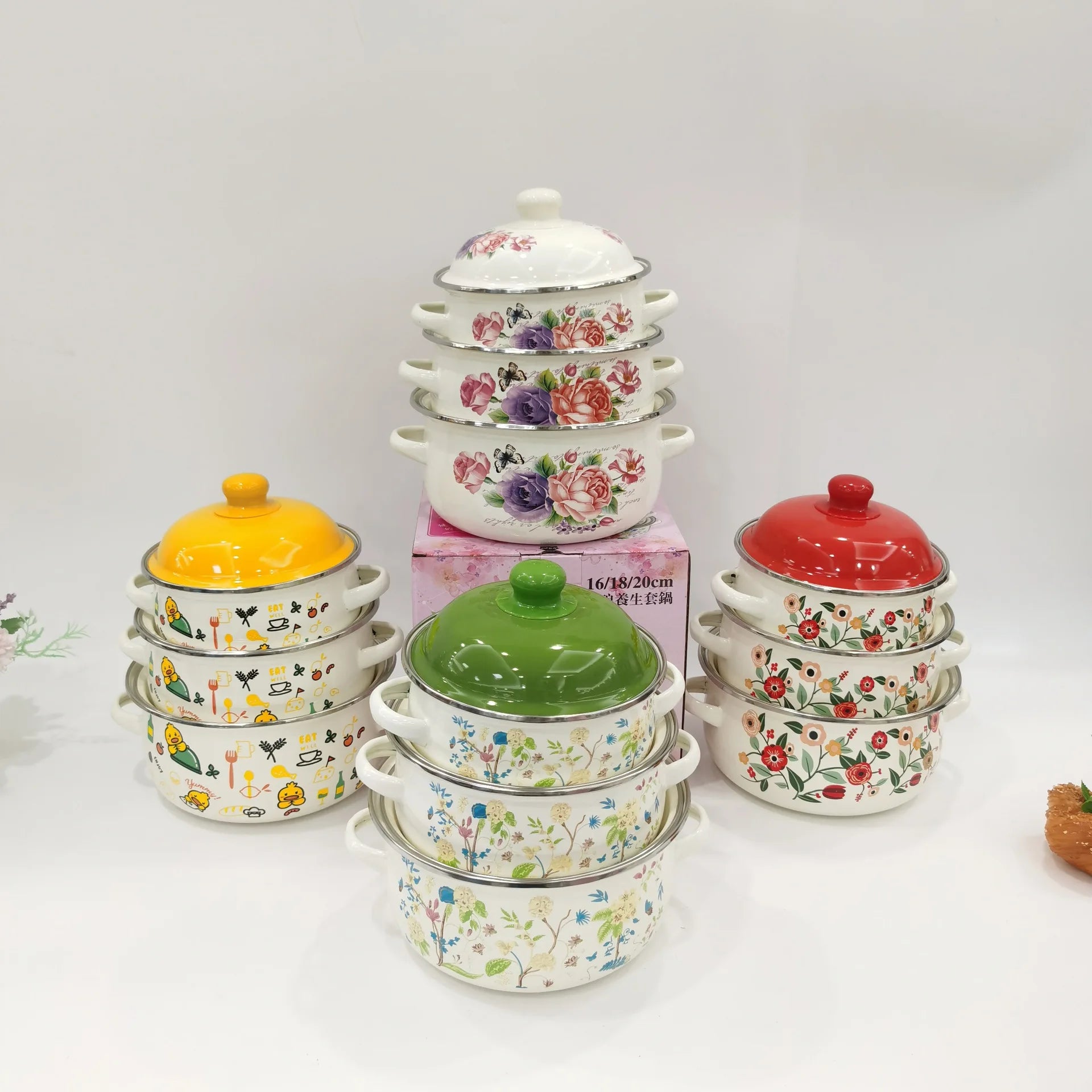 Three Sets Kitchen stew soup Cookware