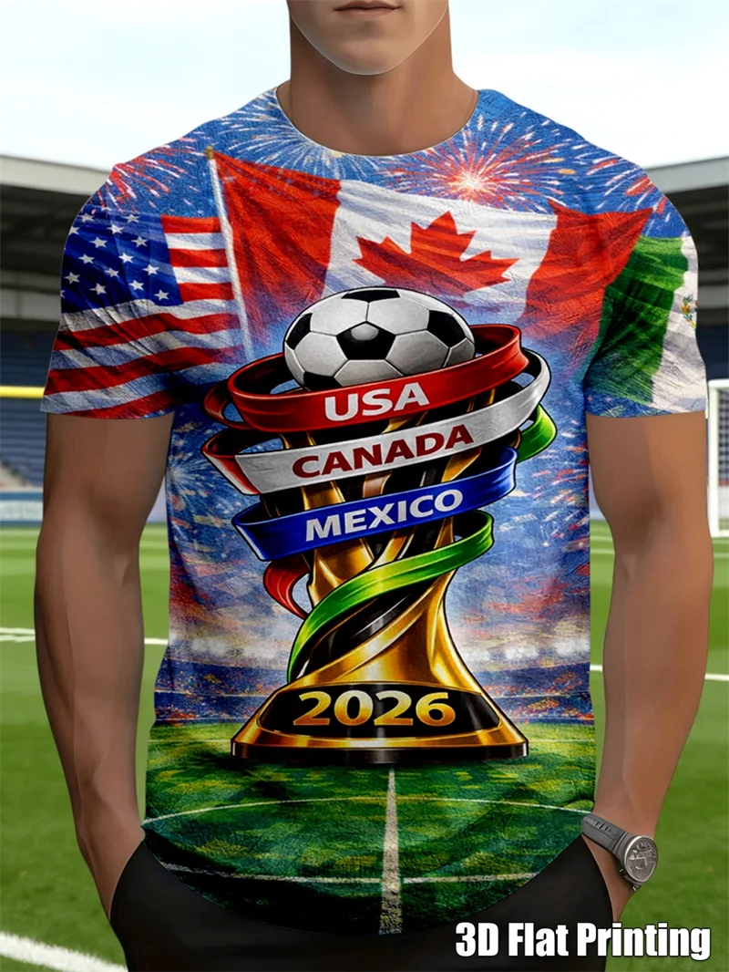 Men's Casual T-Shirt With Mexican Flag Style
