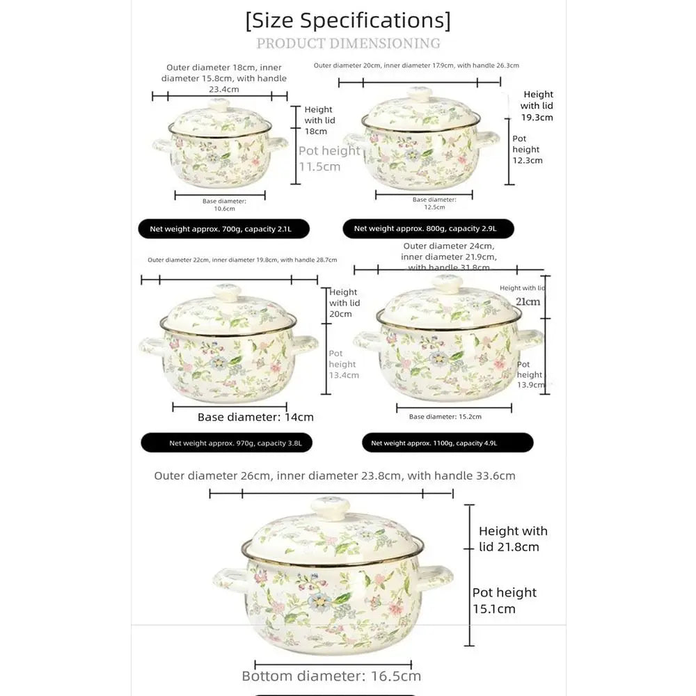Heat Resistant Big Chubby Stew Soup Pot