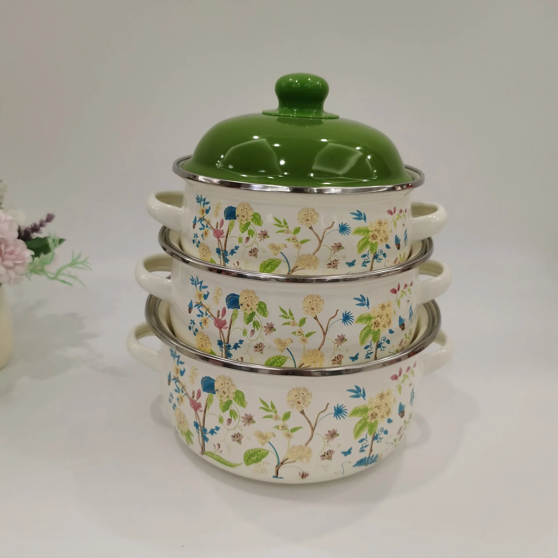 Three Sets Kitchen stew soup Cookware
