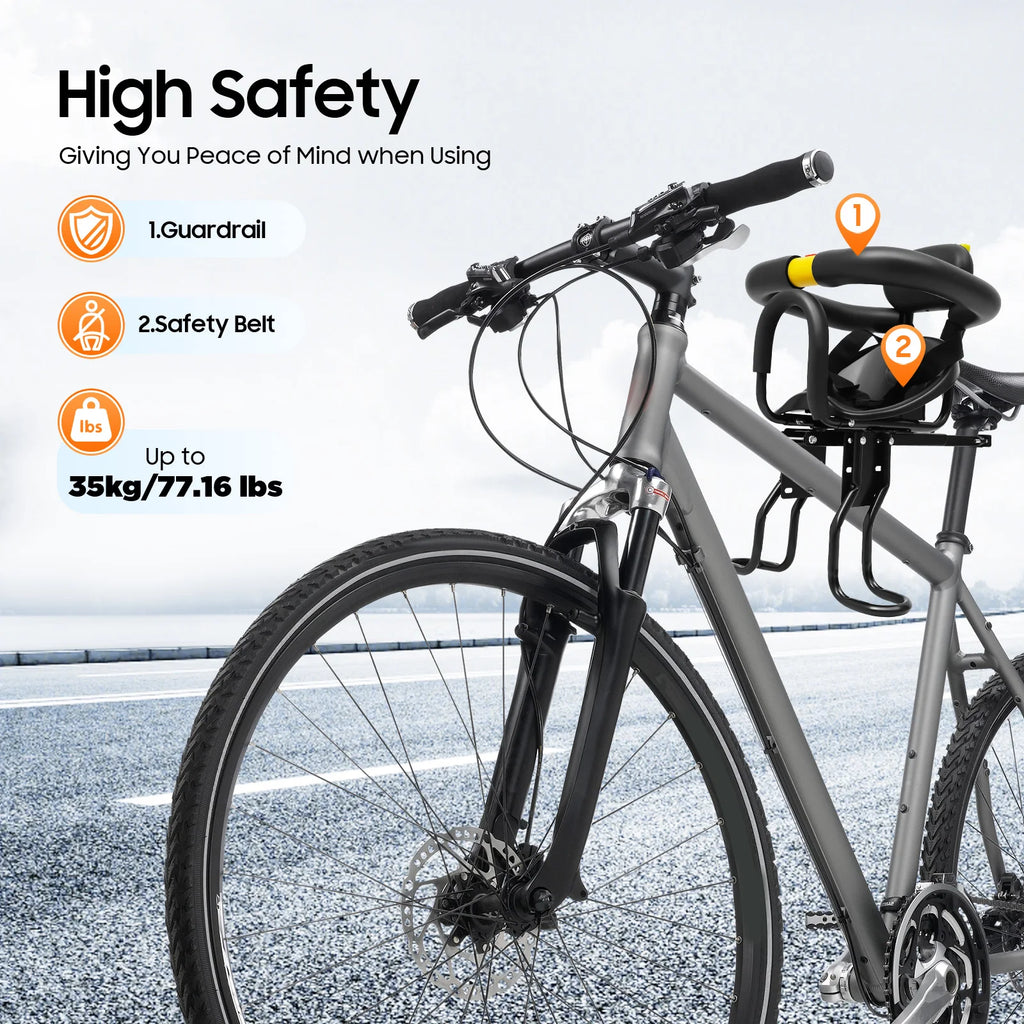 Adjustable Bicycle Child Safety Seat for Children 1-5 Years Old