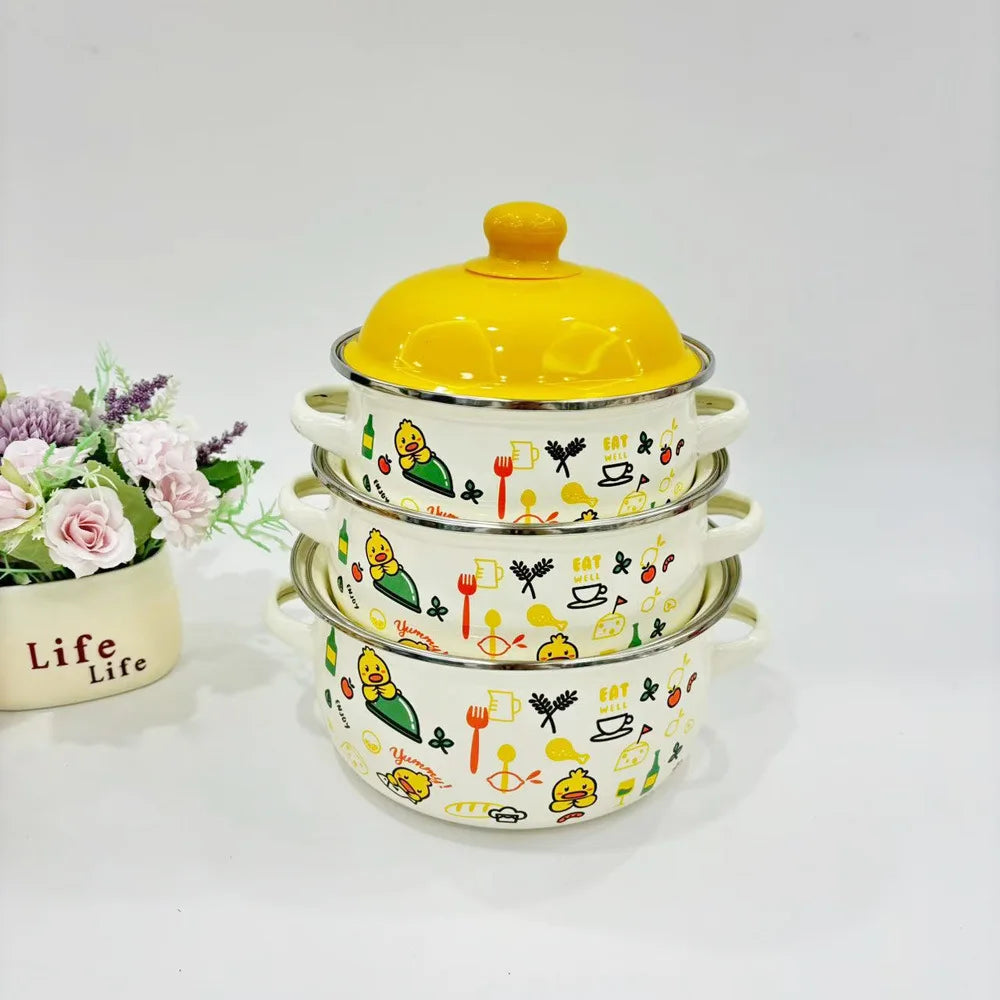 Three Sets Kitchen stew soup Cookware
