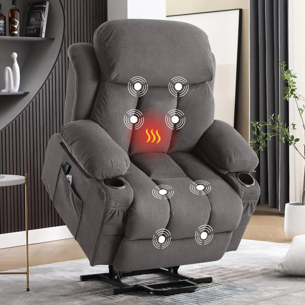 Electric Vibration Massage and Lumbar Heating Recliner