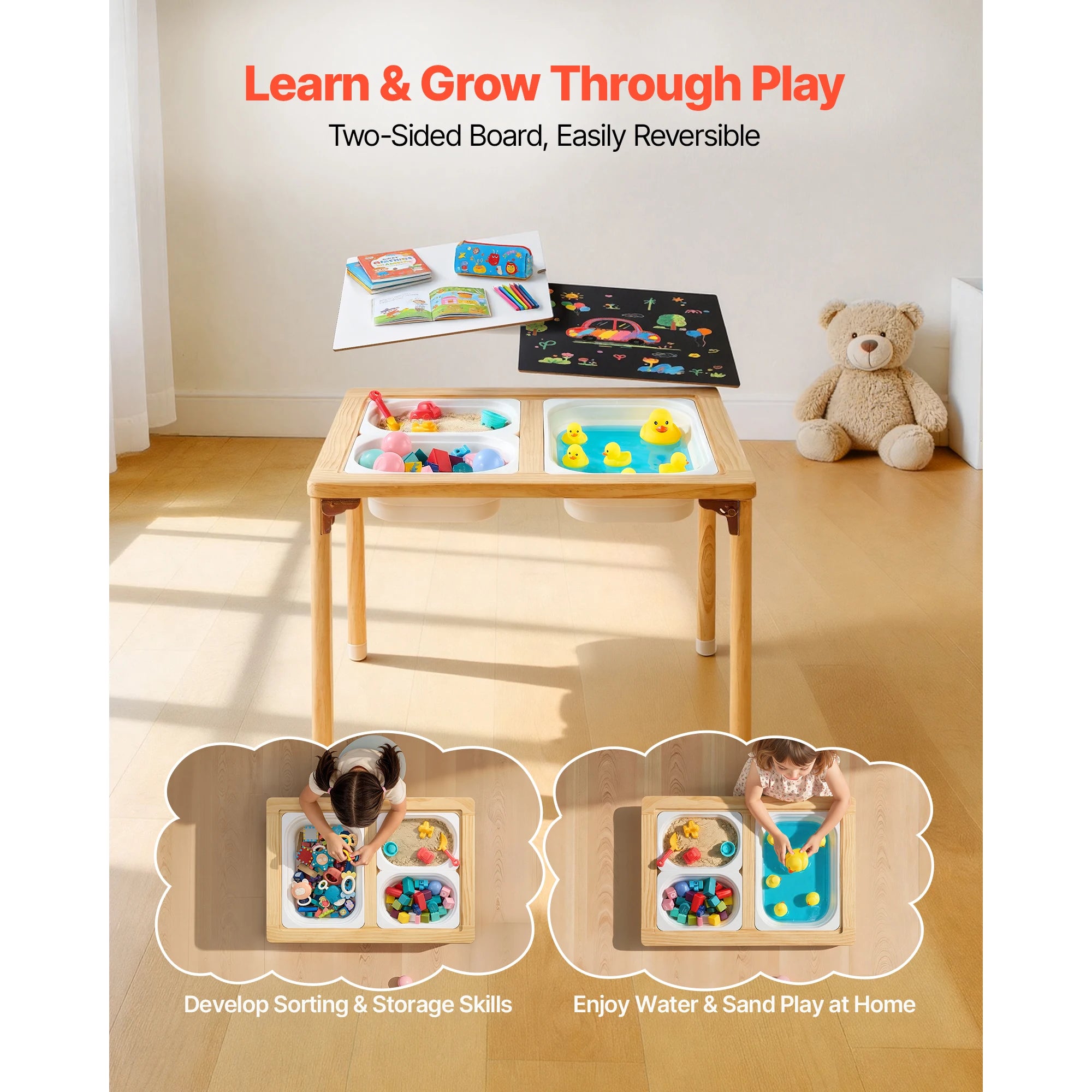 SucceBuy Sensory Table for Toddlers Kids Activity Table