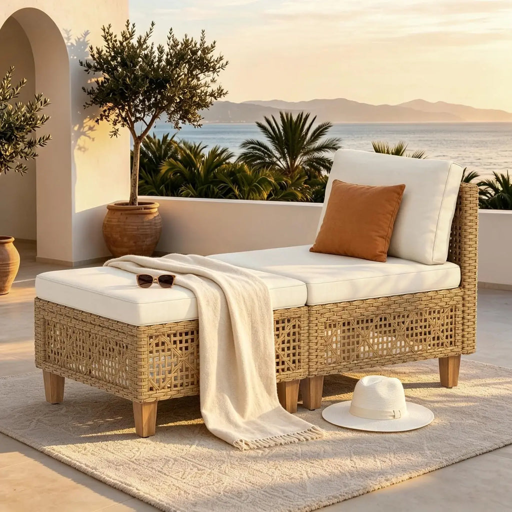 L Shaped Outdoor Couch Set