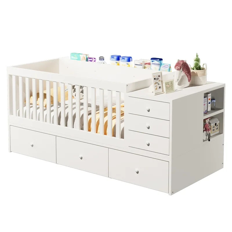 Convertible Crib to Changing Table with safety rails