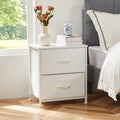 2Fabric Drawers Nightstand