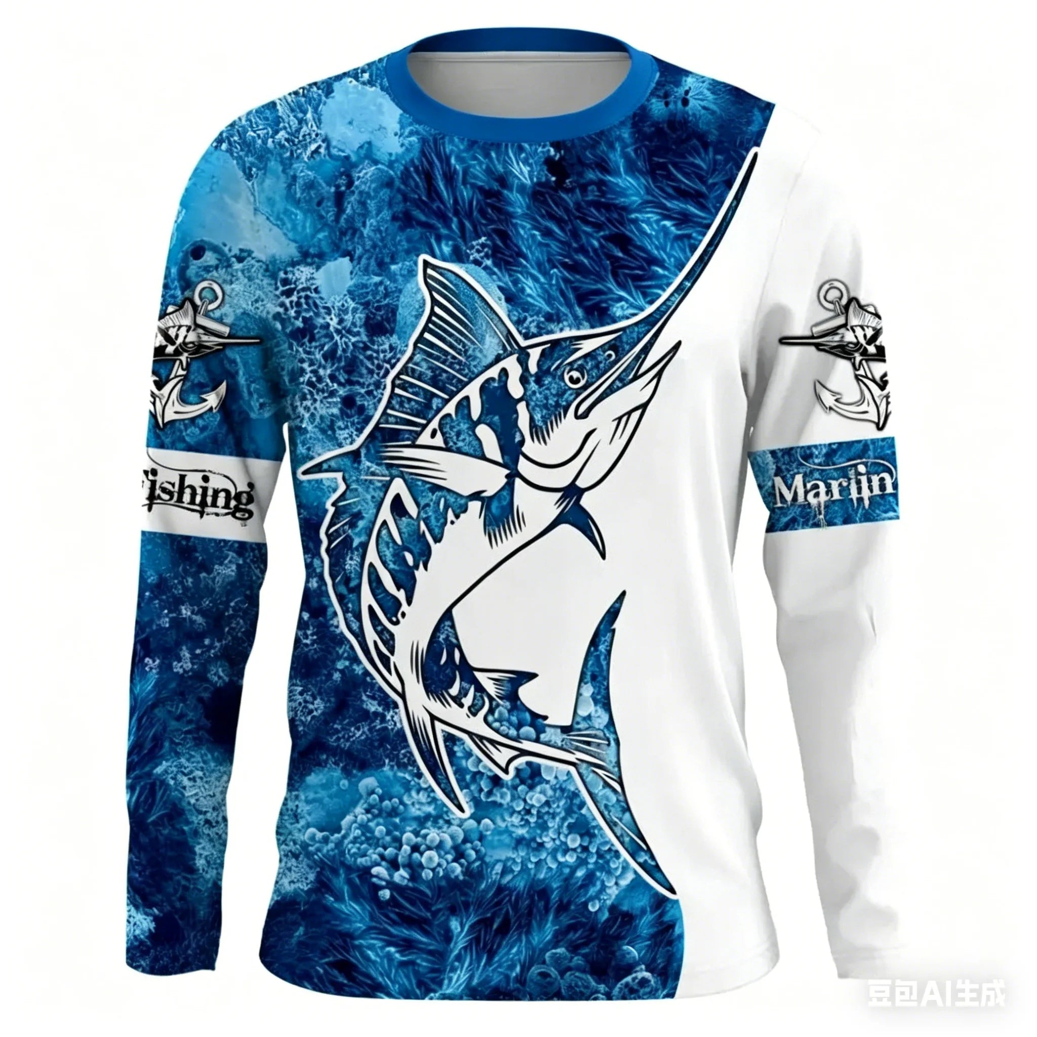 Men Summer Outdoor Fishing Long Sleeve t-shirt