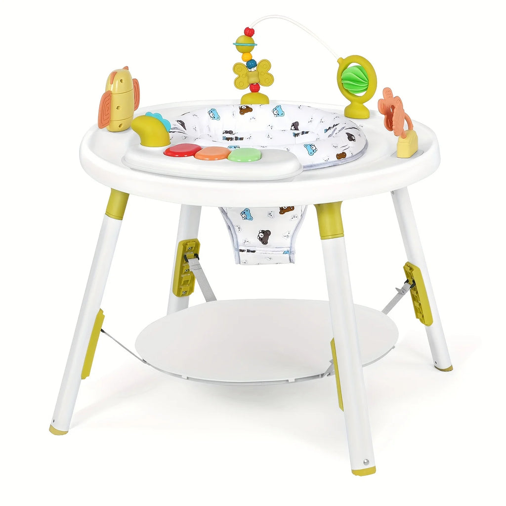US Shipping 3-in-1 Baby Activity Center Jumper with 360 Rotating Seat Music Lights 3 Height Adjustments for Infant 6+