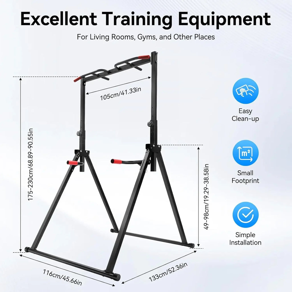 Foldable Power Tower Dip Station
