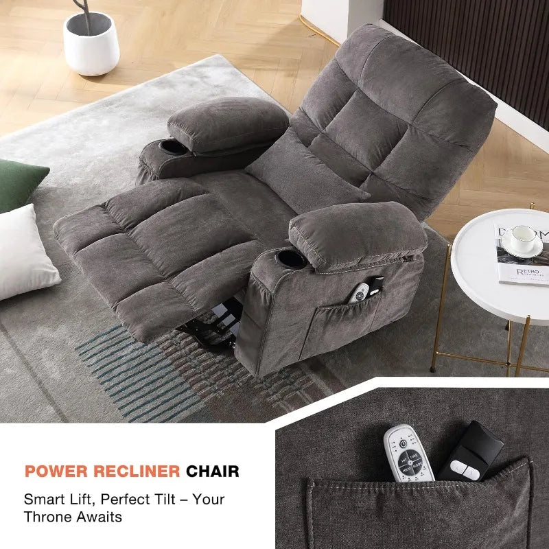 Electric Vibration Massage and Lumbar Heating Recliner